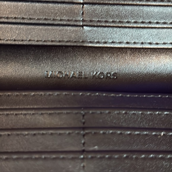 🖤MICHAEL KORS🖤Reed Black Multi Large Leather Snap Wallet/EUC - Picture 7 of 10